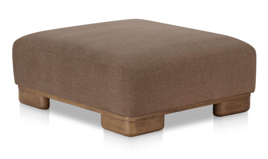 35" Dark Brown Upholstered Ottoman