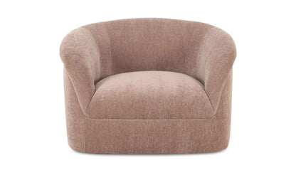 39.25" Blush Upholstered Lounge Chair