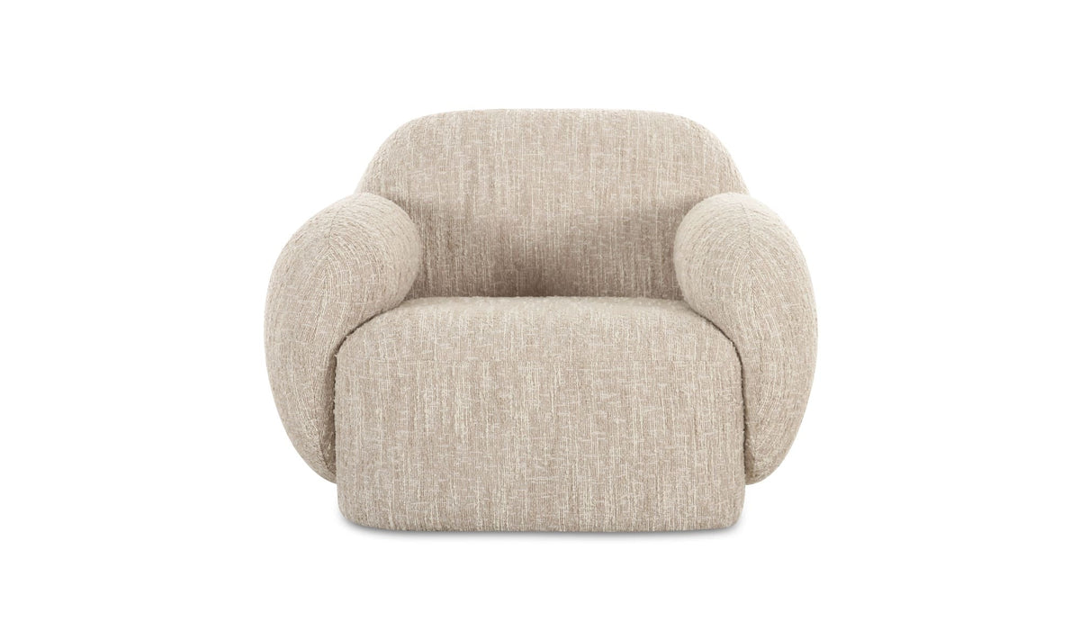 39.5" Off White Upholstered Lounge Chair