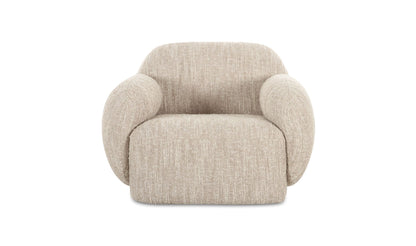 39.5" Off White Upholstered Lounge Chair