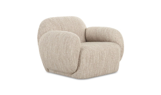 39.5" Off White Upholstered Lounge Chair