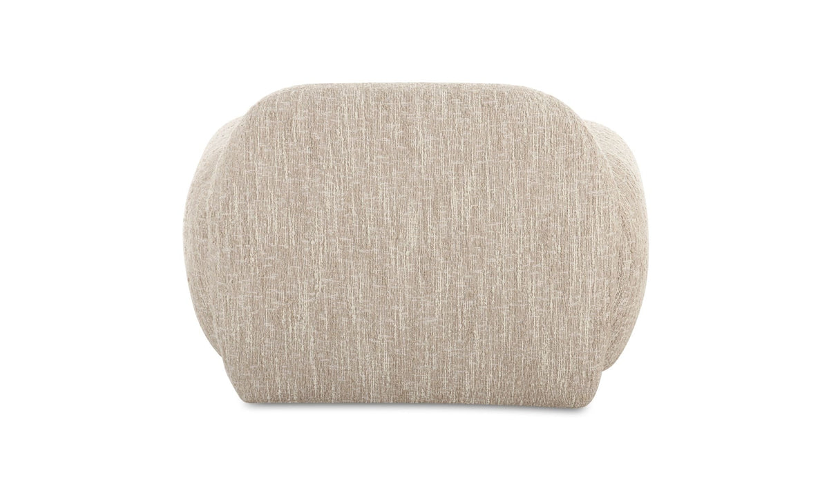 39.5" Off White Upholstered Lounge Chair