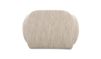 39.5" Off White Upholstered Lounge Chair