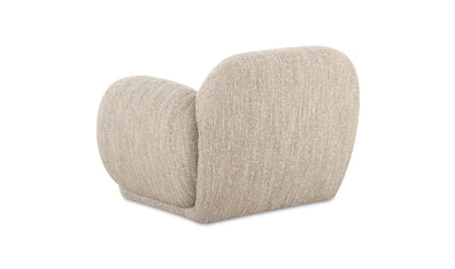39.5" Off White Upholstered Lounge Chair