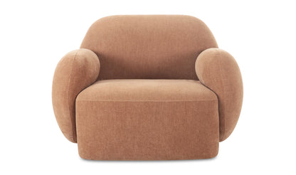 39.5" Copper Upholstered Lounge Chair