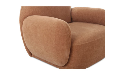 39.5" Copper Upholstered Lounge Chair