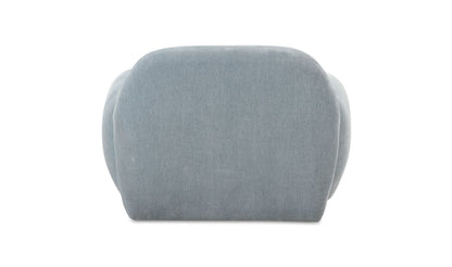 39.5" Light Blue Upholstered Lounge Chair