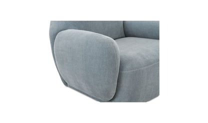 39.5" Light Blue Upholstered Lounge Chair