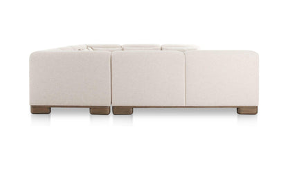 150" Oatmeal Upholstered Modular Sectional