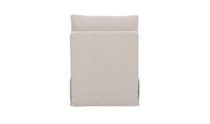 25.5" Beige Upholstered Slipper Chair