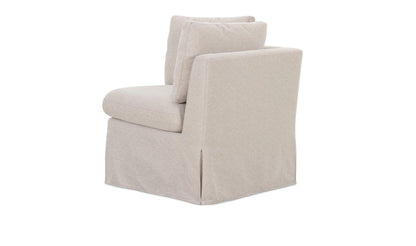 28.5" Beige Upholstered Corner Chair