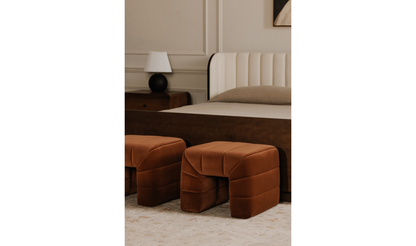 23" Warm Brown Wood Stool