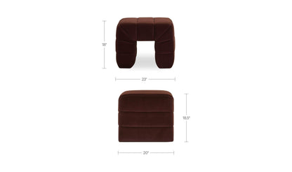 23" Warm Brown Wood Stool