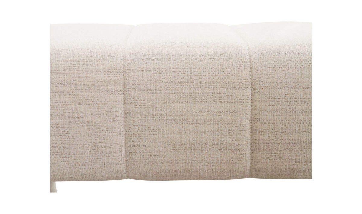 60" Oatmeal Upholstered Bench