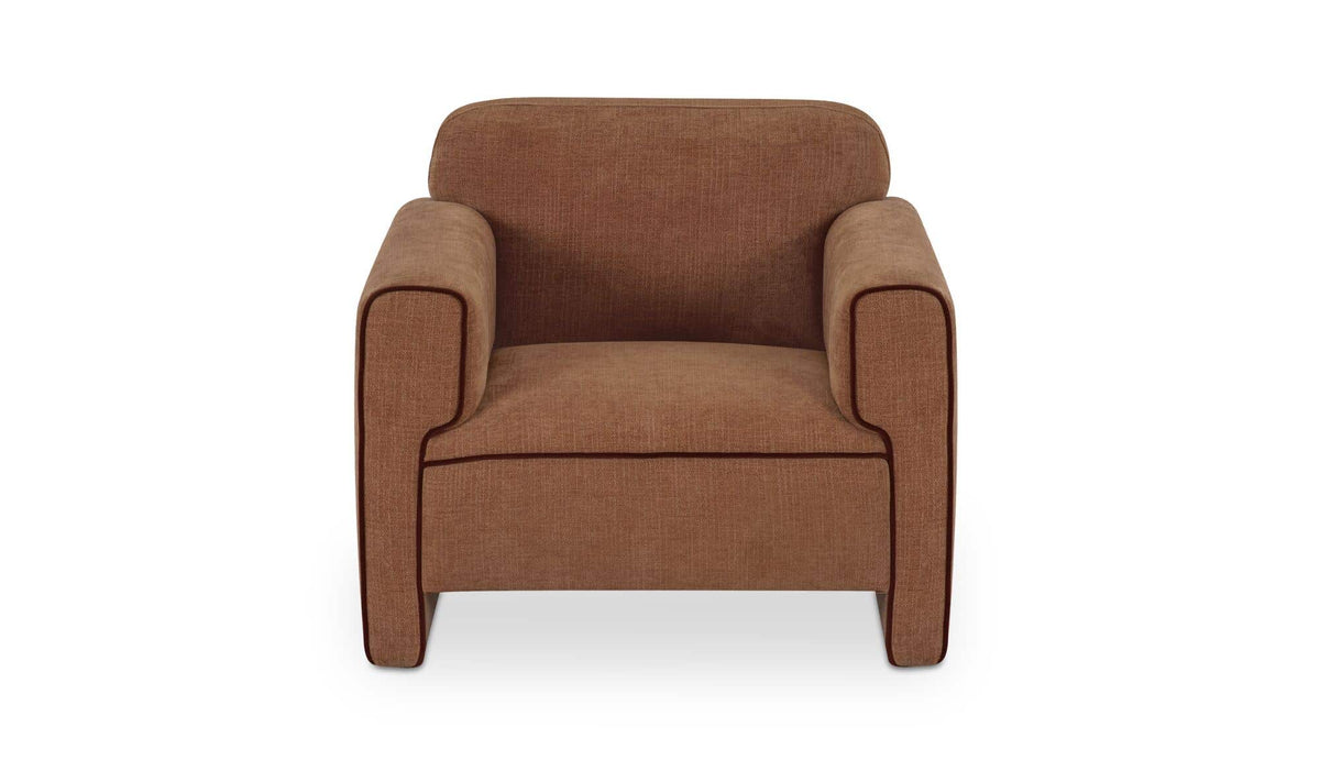 35.4" Light Brown Upholstered Accent Chair
