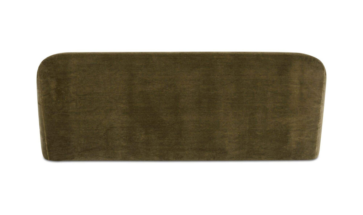 90" Dark Green Faux Mohair Upholstered Sofa
