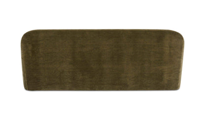 90" Dark Green Faux Mohair Upholstered Sofa