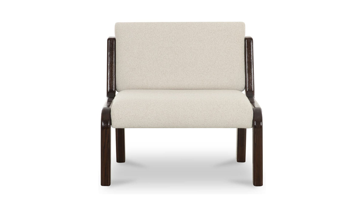 32.3" Flecked Ivory Upholstered Accent Chair