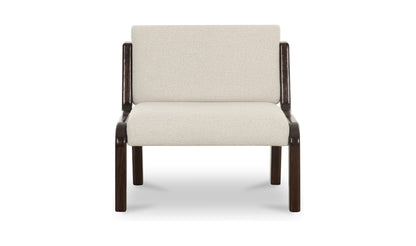 32.3" Flecked Ivory Upholstered Accent Chair