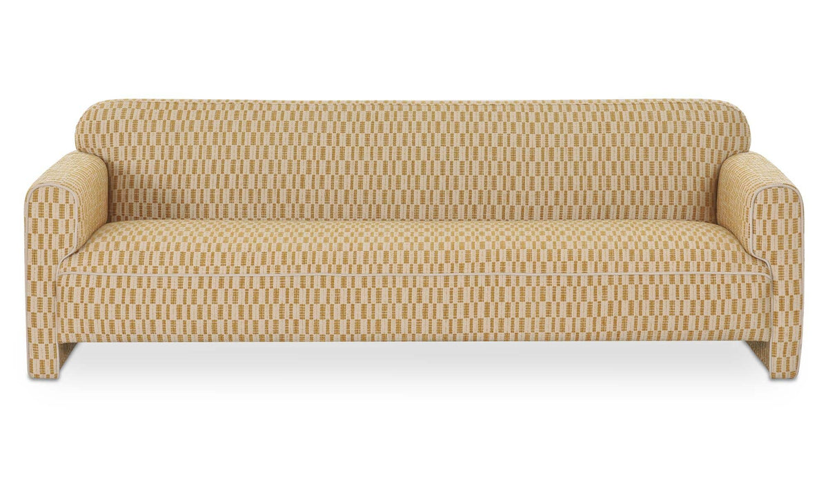 90" Chartreuse Upholstered Sofa