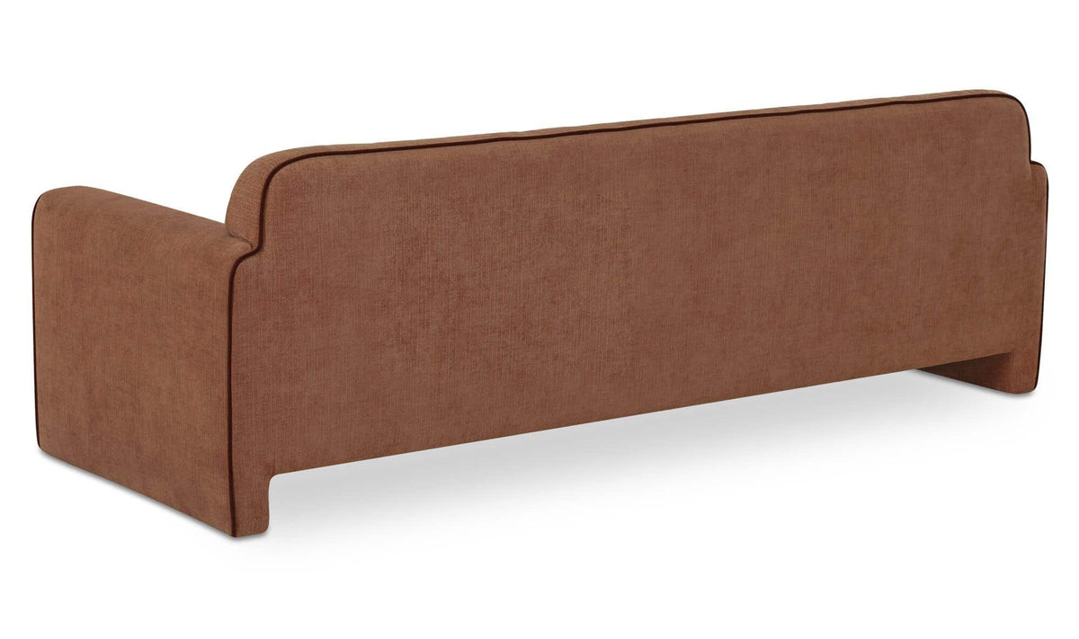 90" Light Brown Upholstered Sofa