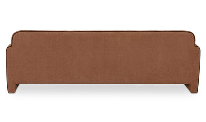 90" Light Brown Upholstered Sofa