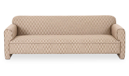 90" Taupe Upholstered Sofa
