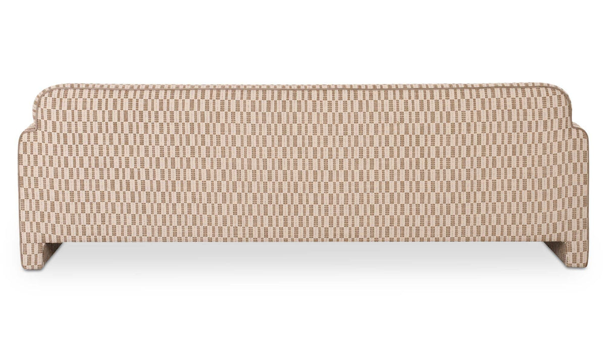 90" Taupe Upholstered Sofa