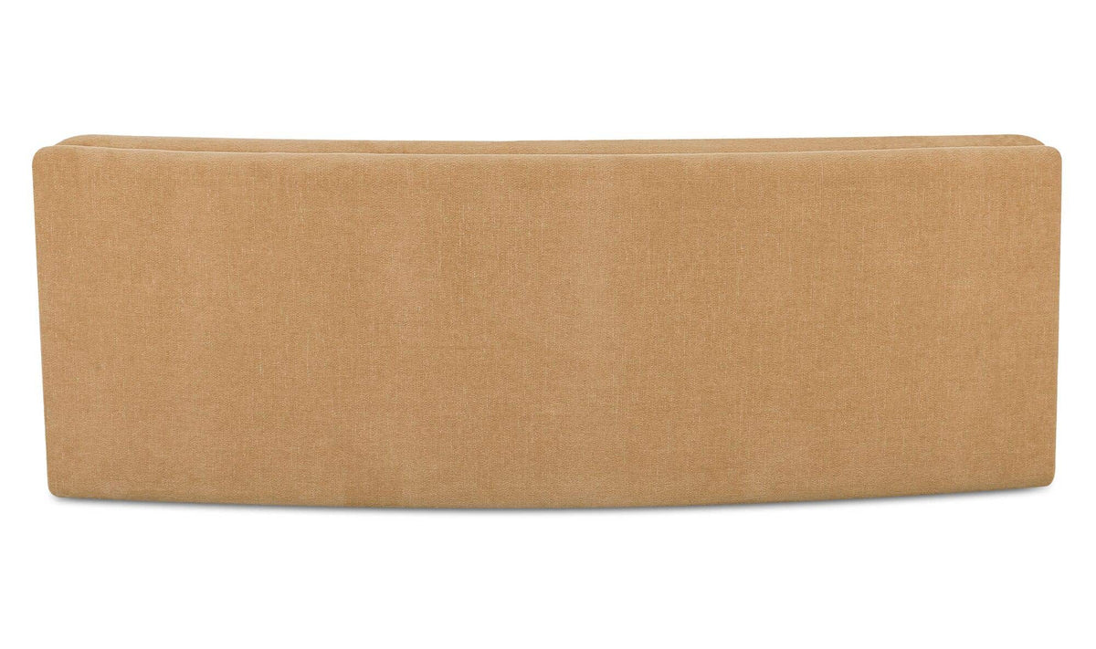 80.7" Golden Yellow Upholstered Concave Sofa