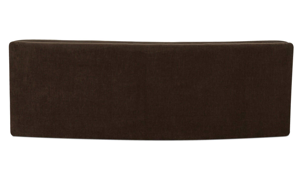 80.7" Dark Brown Upholstered Concave Sofa
