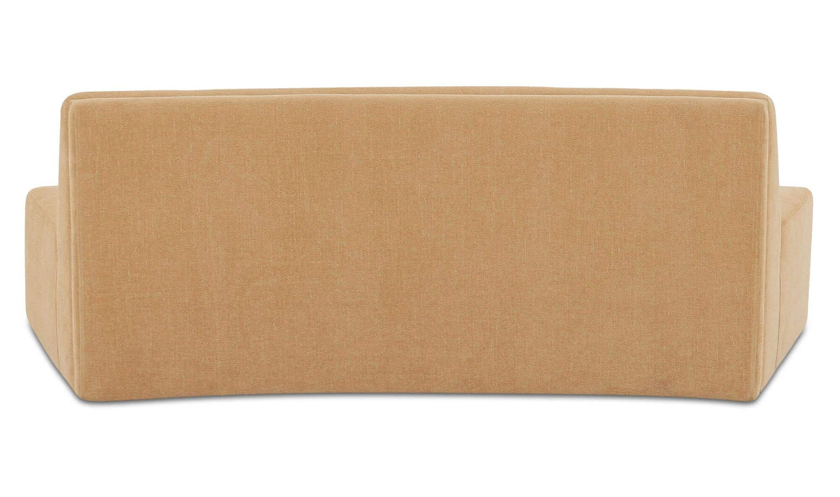 80.7" Golden Yellow Upholstered Convex Sofa