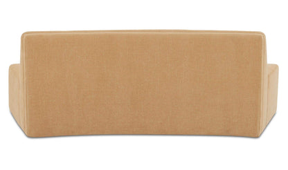 80.7" Golden Yellow Upholstered Convex Sofa