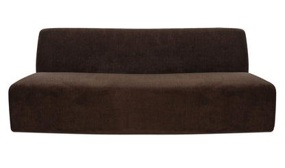 80.7" Dark Brown Upholstered Convex Sofa