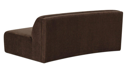 80.7" Dark Brown Upholstered Convex Sofa