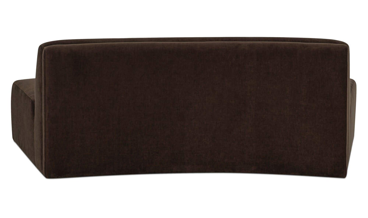 80.7" Dark Brown Upholstered Convex Sofa