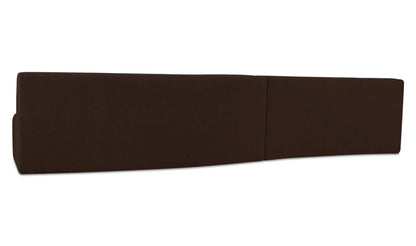 161.4" Dark Brown Upholstered 2 Piece Wave Modular Sectional
