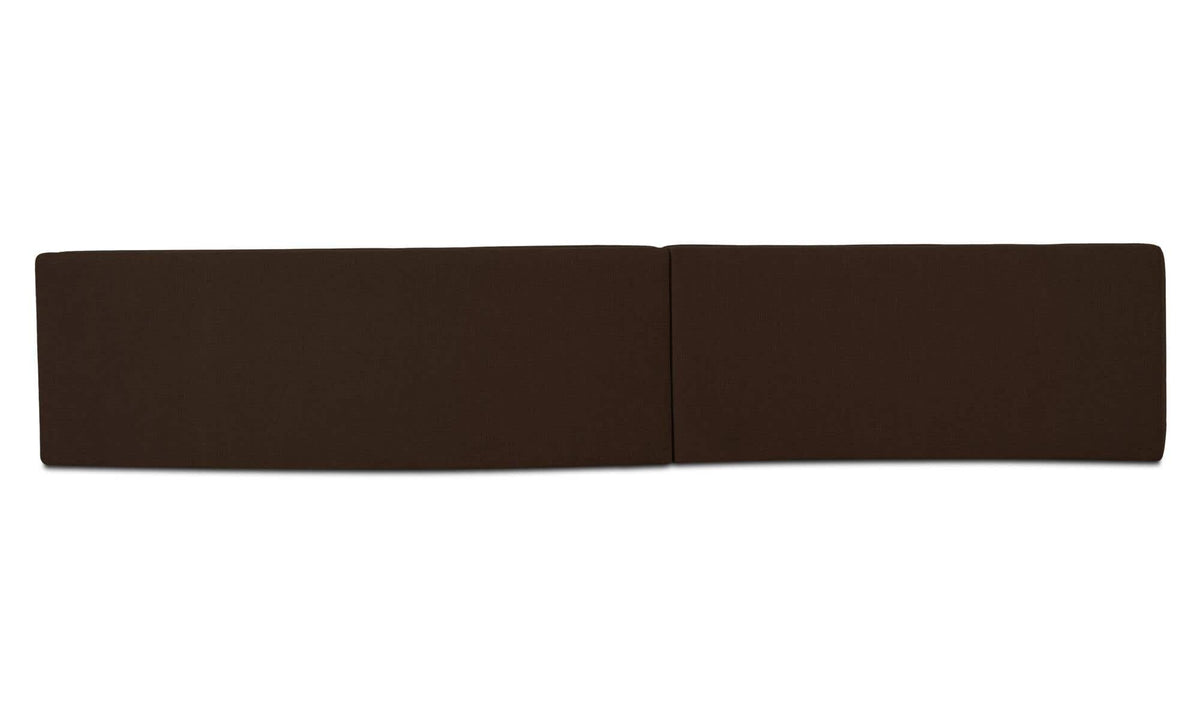 161.4" Dark Brown Upholstered 2 Piece Wave Modular Sectional