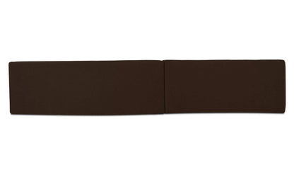 161.4" Dark Brown Upholstered 2 Piece Wave Modular Sectional