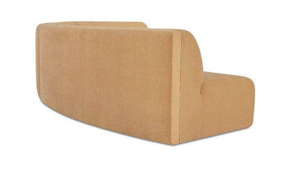 242.1" Golden Yellow Upholstered 3 Piece Concave Modular Sectional