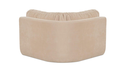 40.9" Oatmeal Upholstered Corner Chair