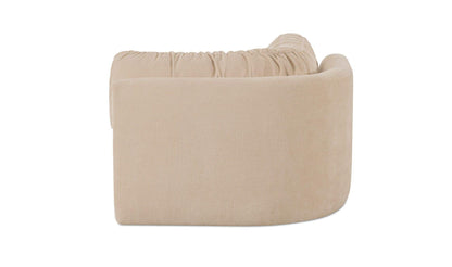 40.9" Oatmeal Upholstered Corner Chair