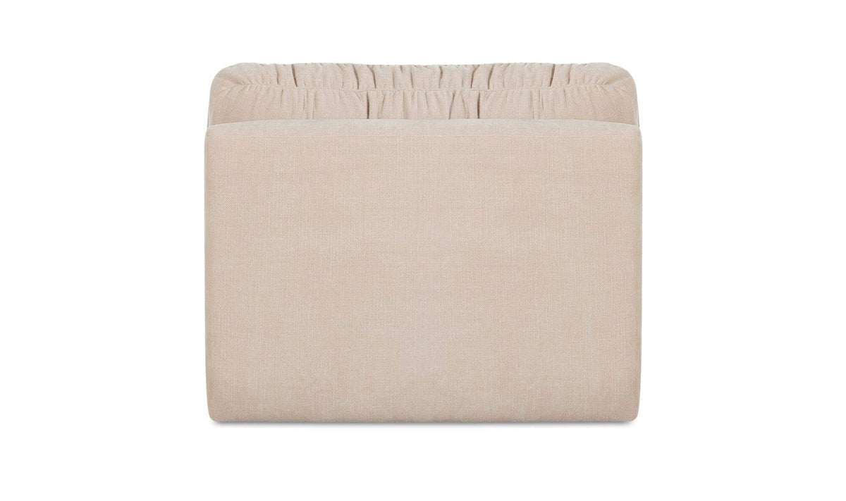 36.2" Oatmeal Upholstered Slipper Chair
