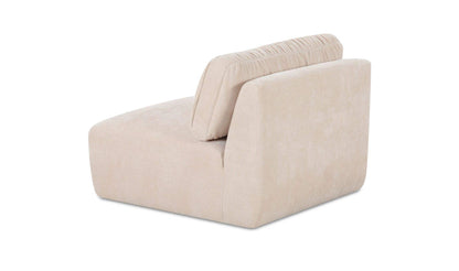 36.2" Oatmeal Upholstered Slipper Chair