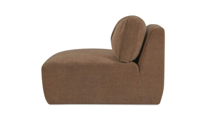 36.2" Taupe Upholstered Slipper Chair