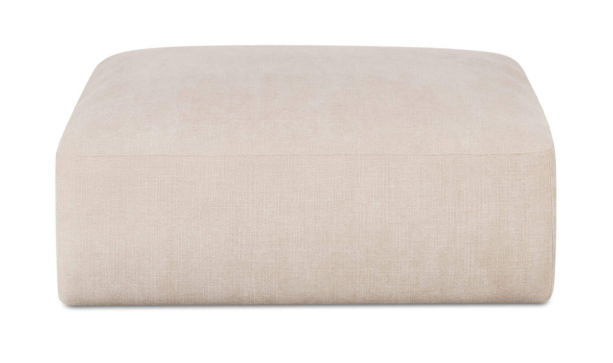 40.9" Oatmeal Upholstered Ottoman
