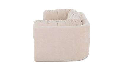 118" Oatmeal Upholstered Modular Sofa