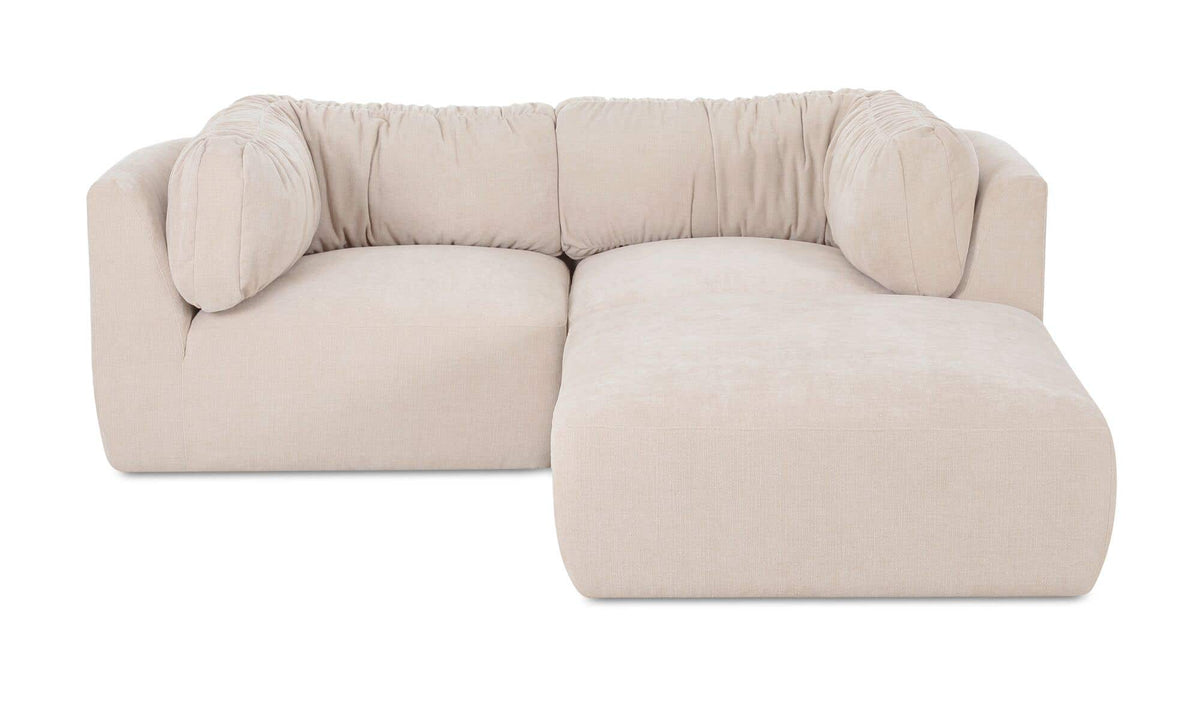 81.8" Oatmeal Upholstered Nook Modular Sectional