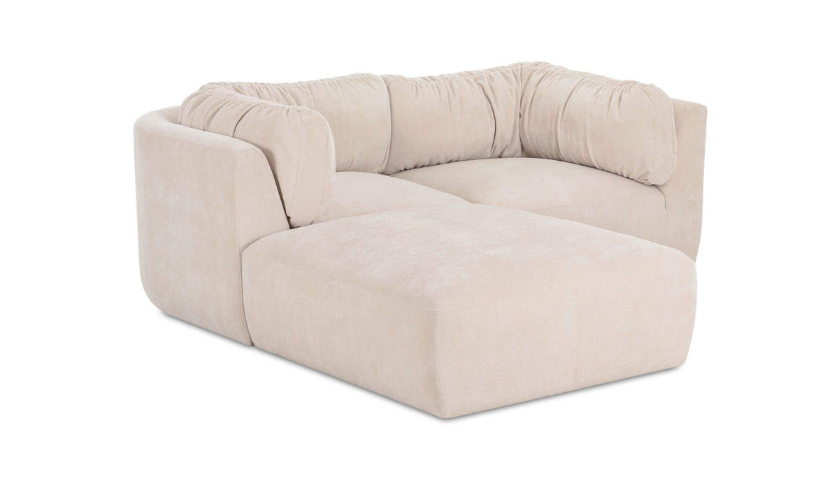 81.8" Oatmeal Upholstered Nook Modular Sectional