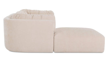 81.8" Oatmeal Upholstered Nook Modular Sectional