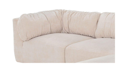 118" Oatmeal Upholstered Lounge Modular Sectional